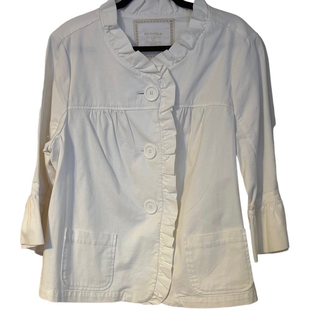 Sonoma Jean Jacket Winter White 1X